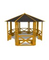 Gazebo ottagonale Ø 5 metri senza pavimento con plinti h600