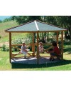 Gazebo esagonale D.4,8mt con plinti h600